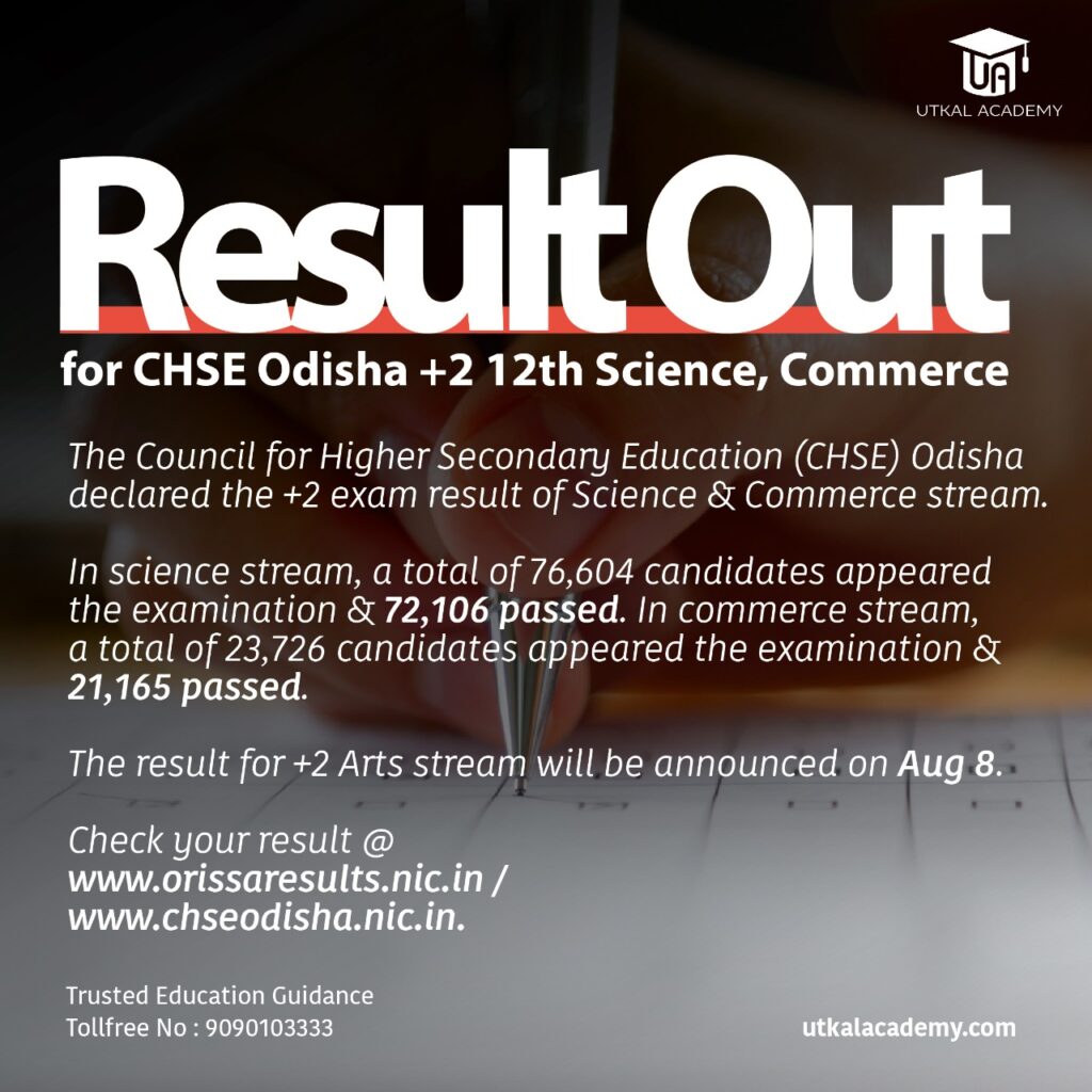 +2 CHSE Result Out for Science & Commerce stream