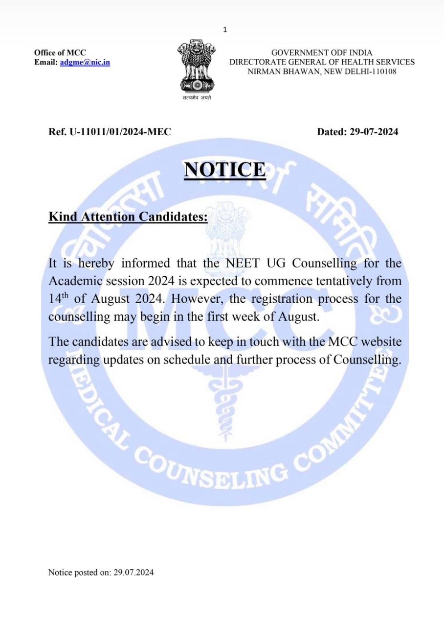 NEET UG Counselling 2024: Get Ready!